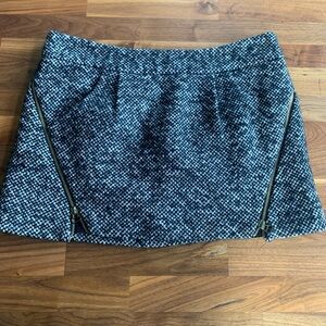 Gorgeous Designer Rebecca Minkoff Black and White Tweed Mini Skirt